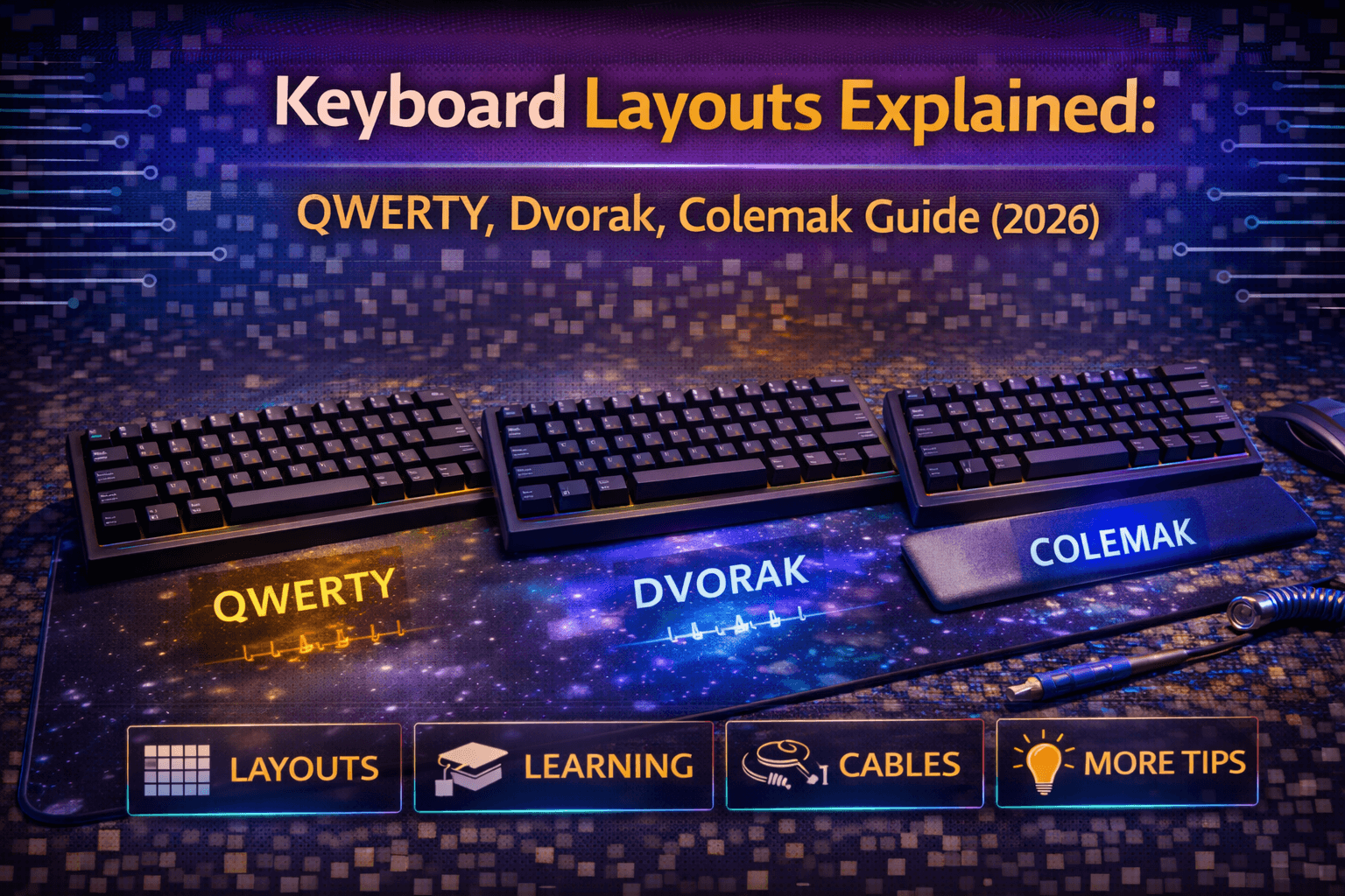 Keyboard Layouts Explained: QWERTY, Dvorak, Colemak Guide (2026)