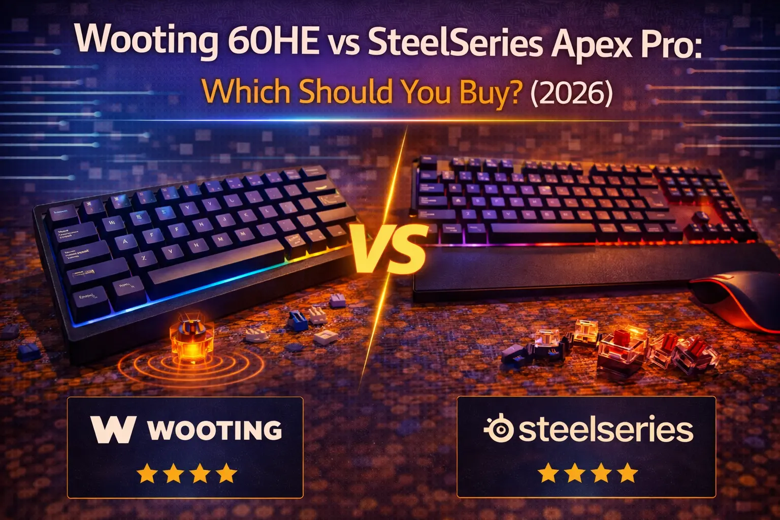 Wooting 60HE vs SteelSeries Apex Pro: Which Should You Buy? (2026)