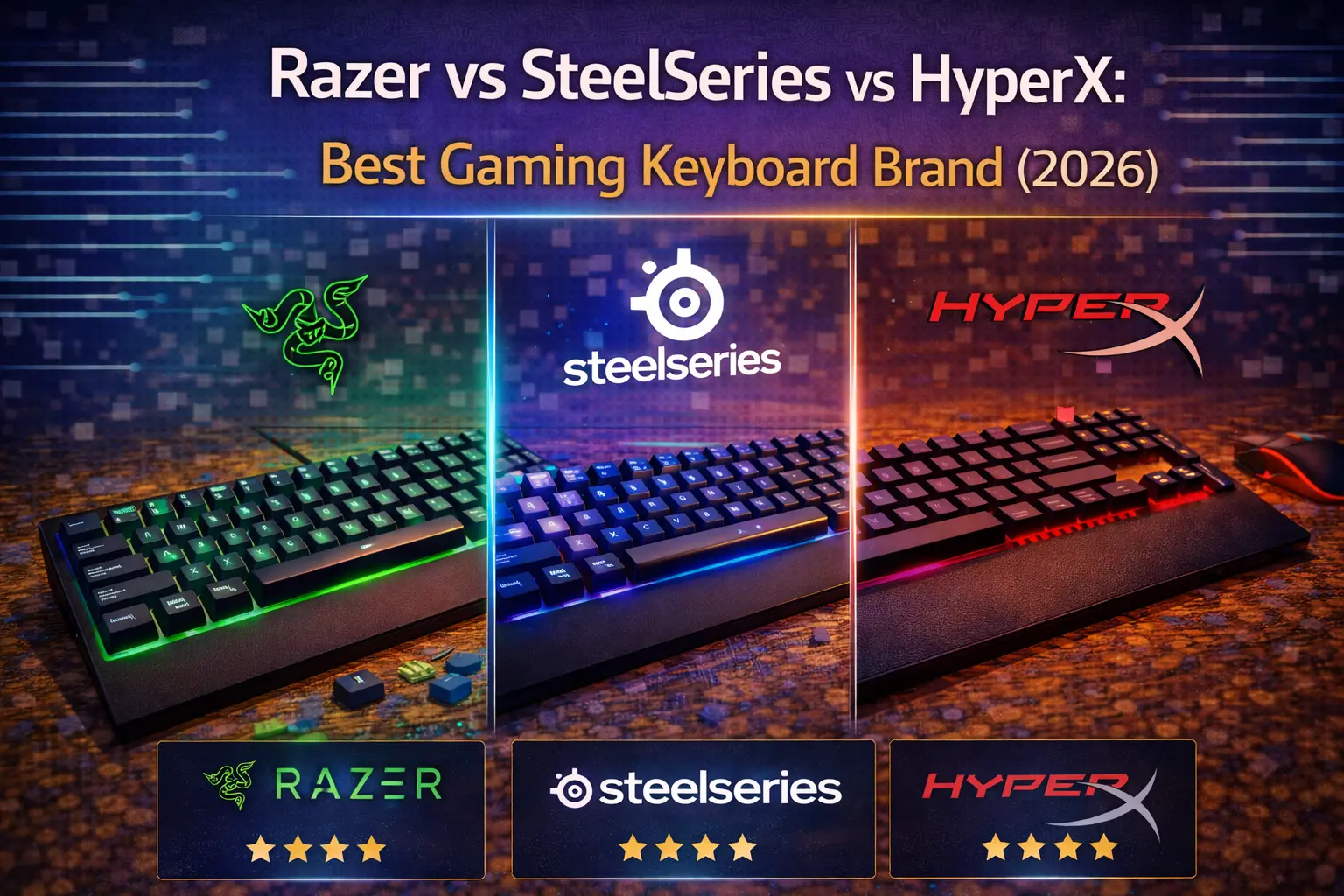 Razer vs SteelSeries vs HyperX: Best Gaming Keyboard Brand (2026)
