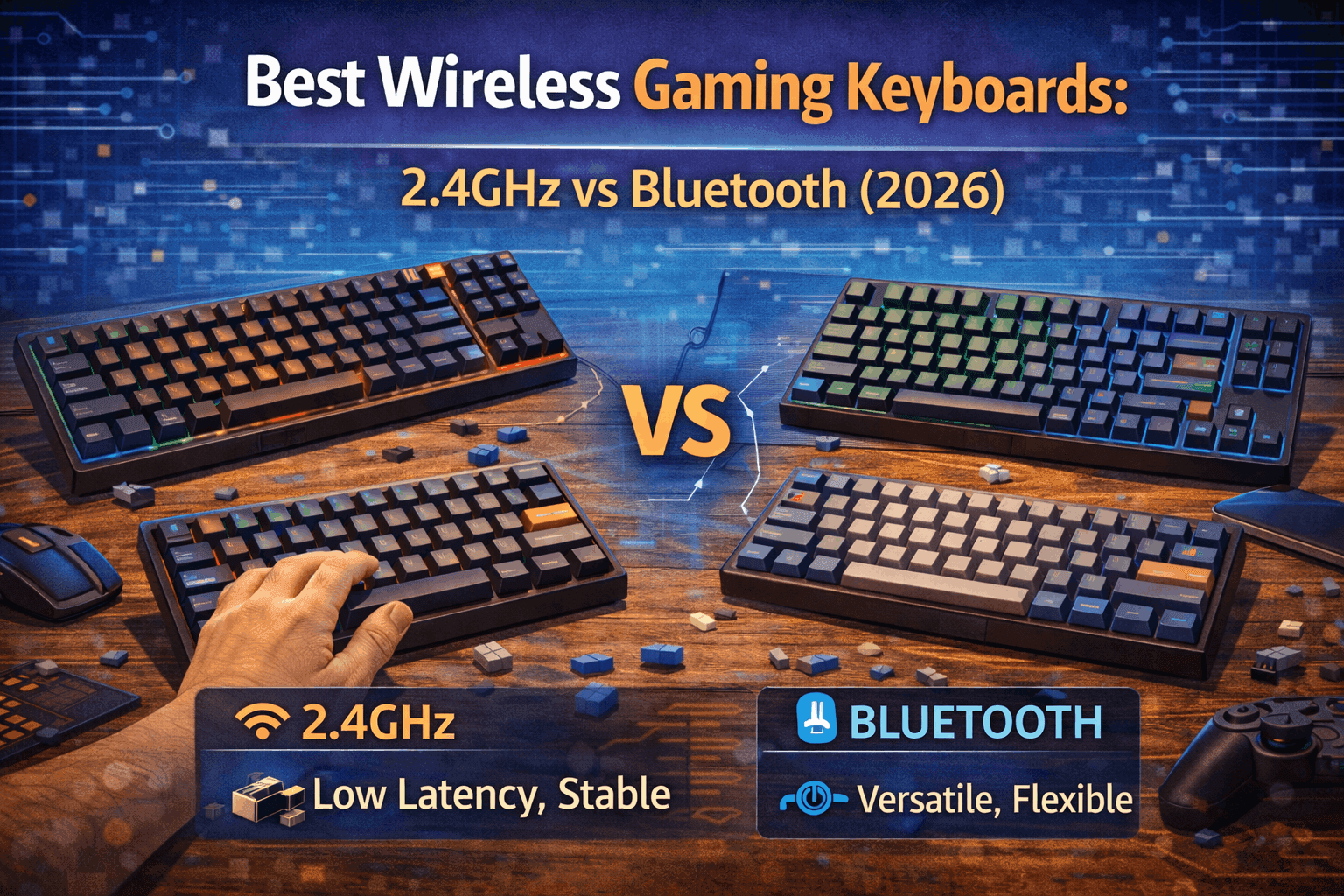 Best Wireless Gaming Keyboards: 2.4GHz vs Bluetooth (2026)