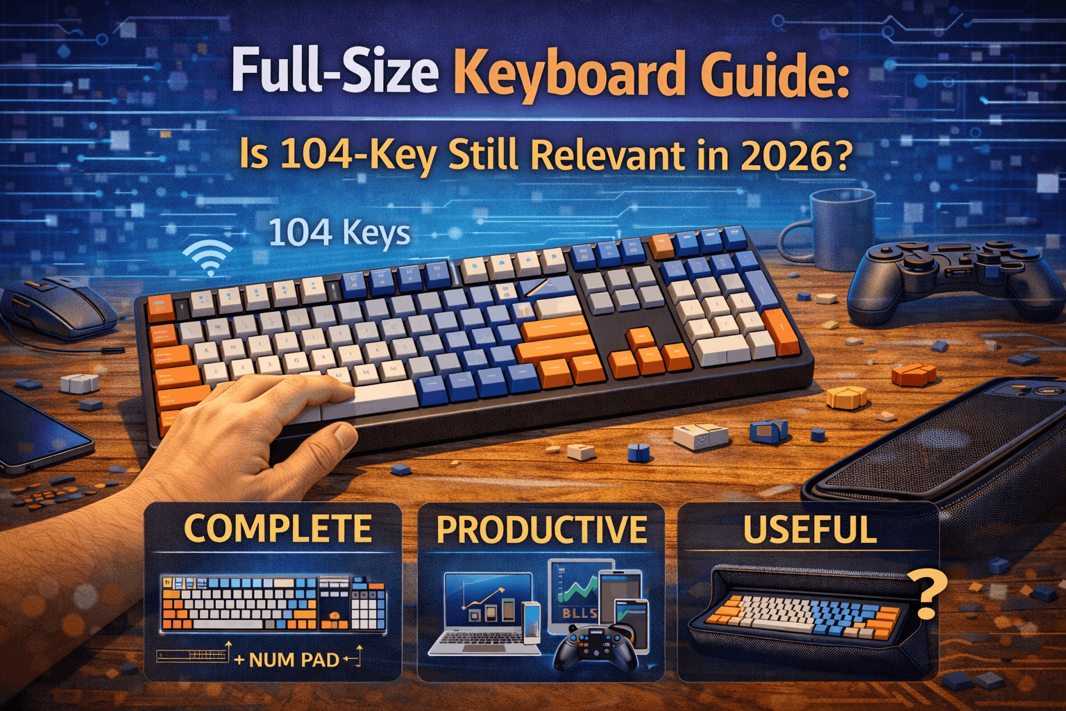Full-Size Keyboard Guide: Is 104-Key Still Relevant in 2026 ?