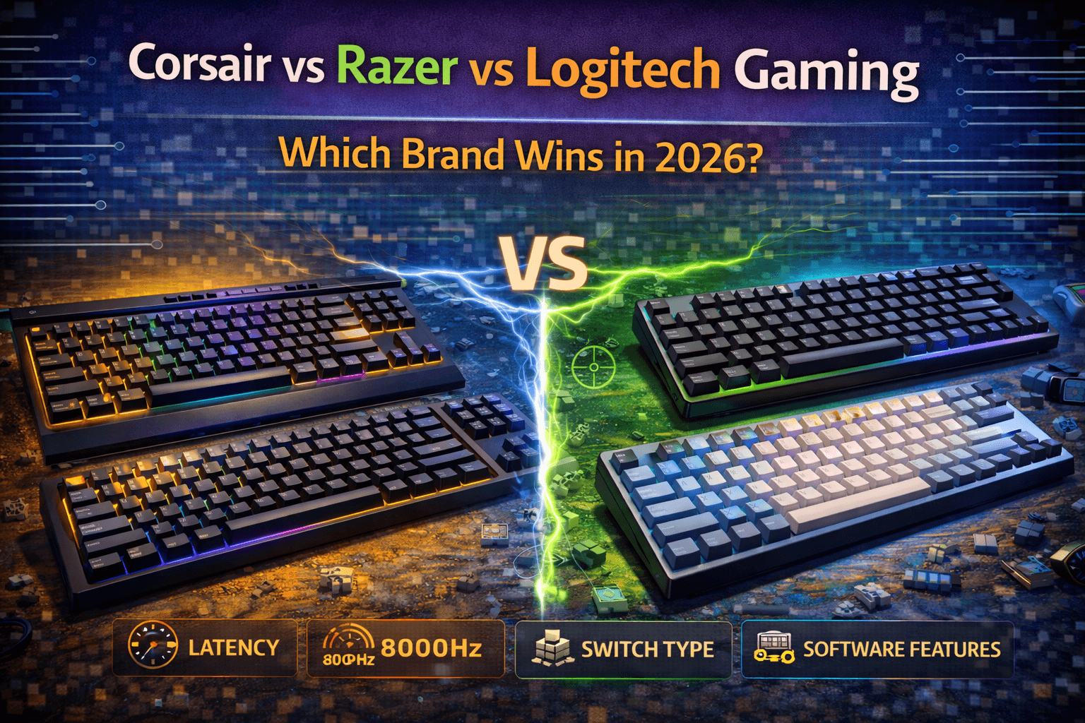 Corsair vs Razer vs Logitech Gaming Keyboards: Which Brand Wins in 2026 ?